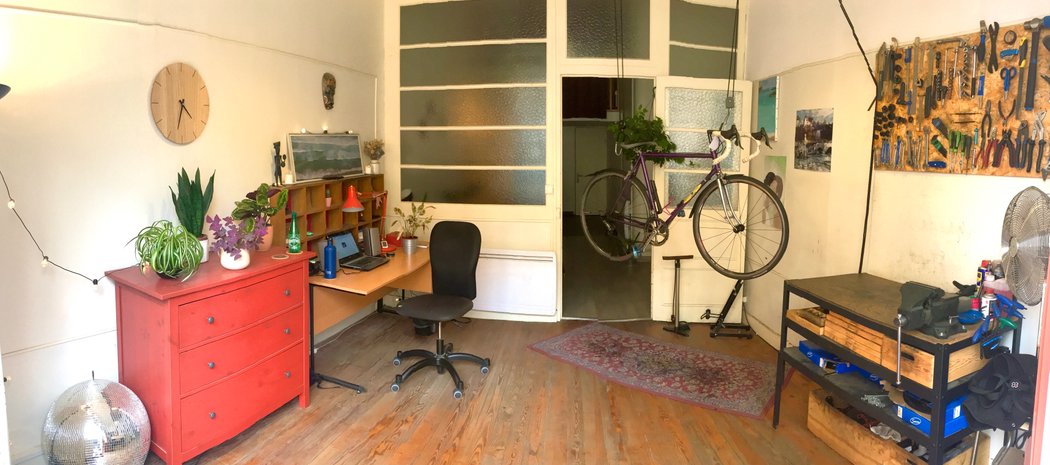 intérieur atelier réparation vélo lyon